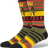 Stance Son of a Crew Sock - Crew socks with green, red, and yellow stripes.