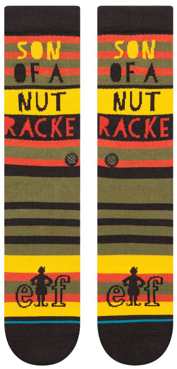 Stance Son Of A Crew Sock 2024 - Crew socks with a repeating pattern of yellow and blue stripes.