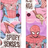 Stance Spidey Senses Crew Sock 2024 - Spiderman in red and blue costume with web design on chest.