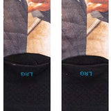 Stance The King of New York Crew Socks 2023 - A pair of crew socks with a photo of a man wearing a black suit and tie, holding an orange baseball bat.