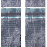 Stance - White crew socks with a repeating pattern of blue snowflakes and pine trees.