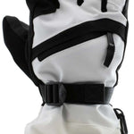 Swany Women's X-Over Glove 2.2 2024 - A pair of black and white gloves with a distinctive "SWANY" logo on the back of one glove.