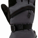 Swany X-Over Gloves 2.2 2023-2024 - A pair of black gloves with a textured palm and thumb, featuring a zippered pocket on the wrist.