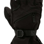 Swany X-Over Gloves 2.2 2023-2024 - Black gloves with white logo on left cuff and black strap on right wrist.