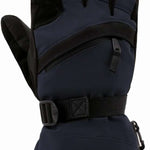 Swany X-Over Gloves 2.2 2023-2024 - A pair of black gloves with a textured palm and thumb, featuring a zippered pocket on the wrist.