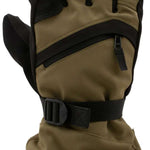 Swany X-Over Gloves 2.2 2023-2024 - A pair of olive green gloves with black accents and a zippered pocket on the back.