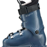 Tecnica Ladies Mach Sport MV 75 Ski Boot 2022-2023 - A dark gray ski boot with a textured pattern on the toe and heel areas, featuring silver buckles and straps.