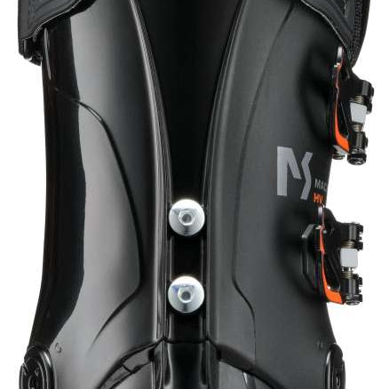 Tecnica Mach Sport HV 100 Ski Boots 2024 - Black ski boots with silver buckles and straps.