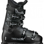 Tecnica Mach Sport HV 70 Ski Boots 2024 - Black ski boots with silver buckles and straps, featuring a textured pattern on the toe area.