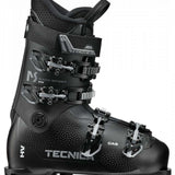 Tecnica Mach Sport HV 70 Ski Boots 2024 - Black ski boots with silver buckles and straps, featuring a textured pattern on the toe area.