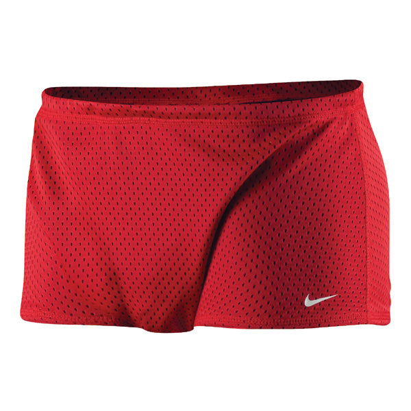 Nike Men's Reversible Mesh Drag Suit 2010 - A red mesh suit with a white Nike logo on the left leg.