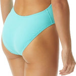 TYR Ladies' Durafast One Solids Cutoutfit Swimsuit - A solid-colored swimsuit with a cutout design on the side, featuring a strapless top and high-waisted bottoms.