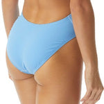 TYR Ladies' Durafast One Solids Cutoutfit Swimsuit - A two-piece swimsuit with a cut-out detail on the left hip, in a solid light blue color.