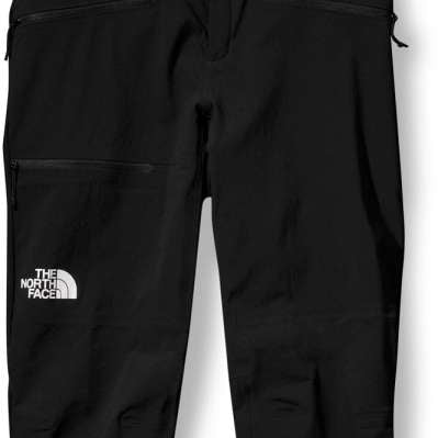 North Face Summit L5 FUTURELIGHT Full-Zip Shell Bib 2022-2023 - A black bib with adjustable suspenders and a zippered fly, featuring the white North Face logo on the left thigh.