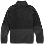 ThirtyTwo Rest Stop Anorak 2023 - A black fleece jacket with a high collar and zippered chest pocket, featuring a ThirtyTwo logo on the left sleeve.