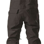 ThirtyTwo Basement Shell Bib Pant 2024 - Black bib pants with adjustable straps and zippered pockets.