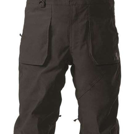 ThirtyTwo Basement Shell Bib Pant 2024 - Black bib pants with adjustable straps and zippered pockets.
