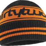 ThirtyTwo Double Logo Beanie 2024 - A black beanie with two large, orange logos on either side of the front.