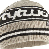 ThirtyTwo Double Logo Beanie 2024 - A gray beanie with a black and white logo on the front.
