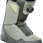 ThirtyTwo Women's Shifty BOA Snowboard Boot 2024 - A light green snowboard boot with a black BOA dial on the side and a fuzzy gray lining visible inside.