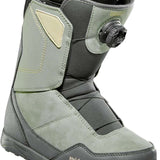 ThirtyTwo Women's Shifty BOA Snowboard Boot 2024 - A light green snowboard boot with a black BOA dial on the side and a fuzzy gray lining visible inside.