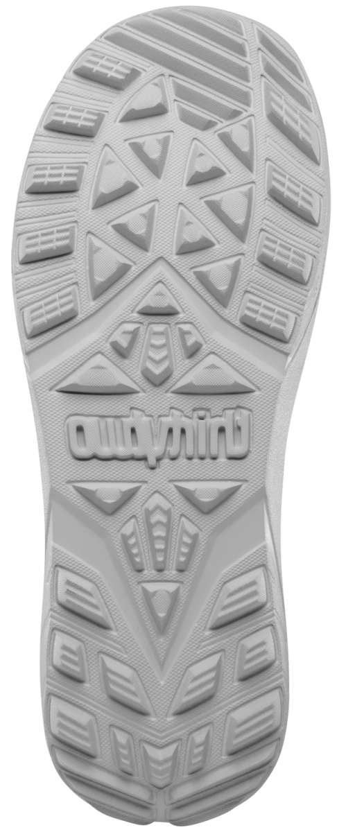 ThirtyTwo Women's Shifty BOA Snowboard Boot 2023 - White snowboard boot with a textured rubber outsole and a BOA closure system on the upper.