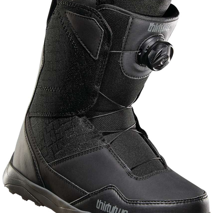 ThirtyTwo Women's Shifty BOA Snowboard Boot 2023 - Black snowboard boots with a textured pattern on the toe and heel areas.