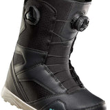 ThirtyTwo Women's STW Double BOA Snowboard Boot 2024 - Black snowboard boots with a textured pattern on the toe and heel areas, featuring two black BOA dials.