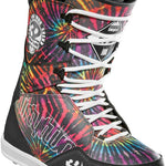 ThirtyTwo Lashed X Pat Fava Snowboard Boot 2024 - A black snowboard boot with a tie-dye pattern and white laces.
