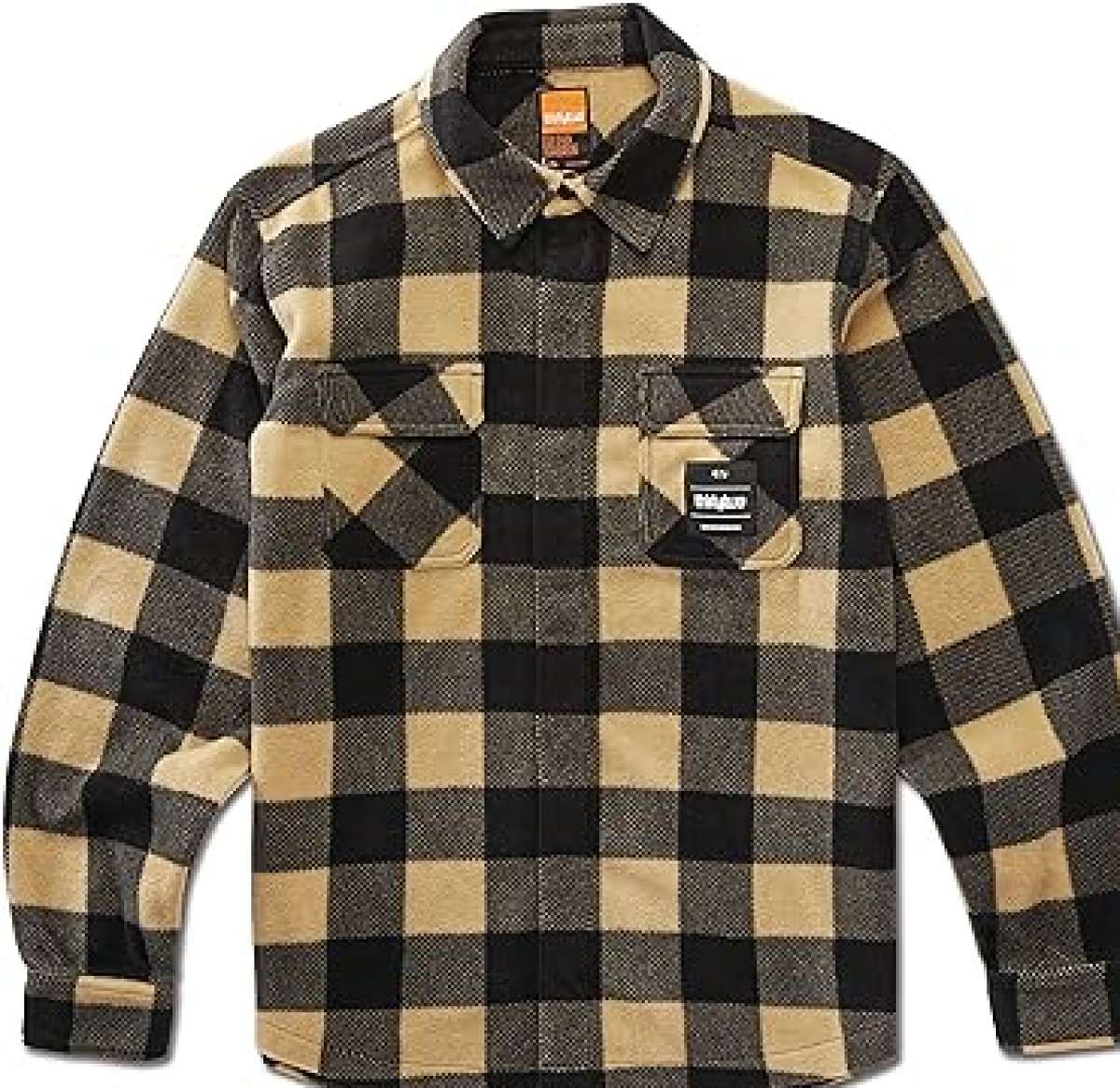 ThirtyTwo Rest Stop Fleece Flannel 2024 - A plaid flannel shirt with a brown and tan checkered pattern.