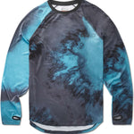 ThirtyTwo Ridelite Long Sleeve Shirt 2024 - A long-sleeved shirt with a crew neck and raglan sleeves, featuring a black and white color scheme.