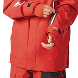 ThirtyTwo Spring Break x Pintail Powder Parka - A red parka with a hood and white zipper.