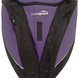 Transpack Edge 43L Boot Bag 2023-2024 - A purple boot bag with a black zipper and handle, featuring a distinctive white stripe on its side.