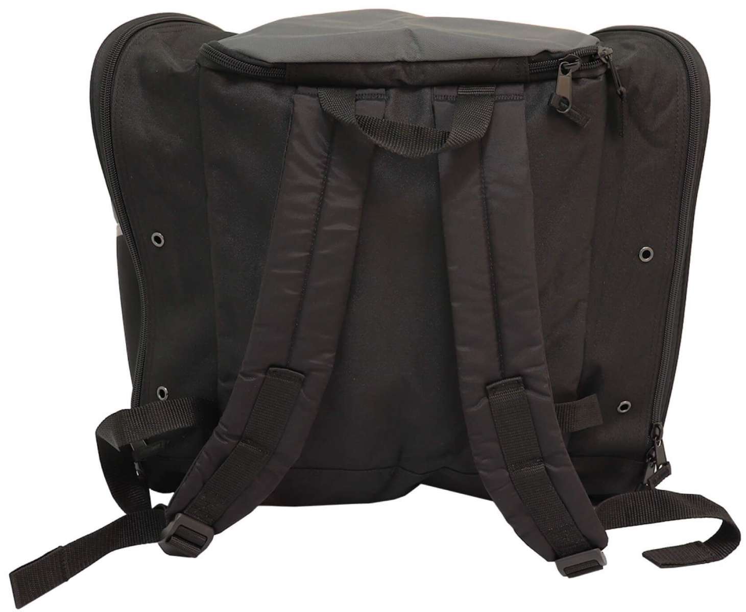 Transpack Edge 43L Boot Bag 2023-2024 - Black boot bag with zippered top and side pockets, featuring a handle on top.