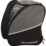 Transpack Edge 43L Boot Bag 2023-2024 - A black boot bag with a zippered top and white lettering on the front.
