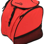 Transpack XTR Boot Bag - A red boot bag with a black zipper and handle, featuring a mesh pocket on the side.