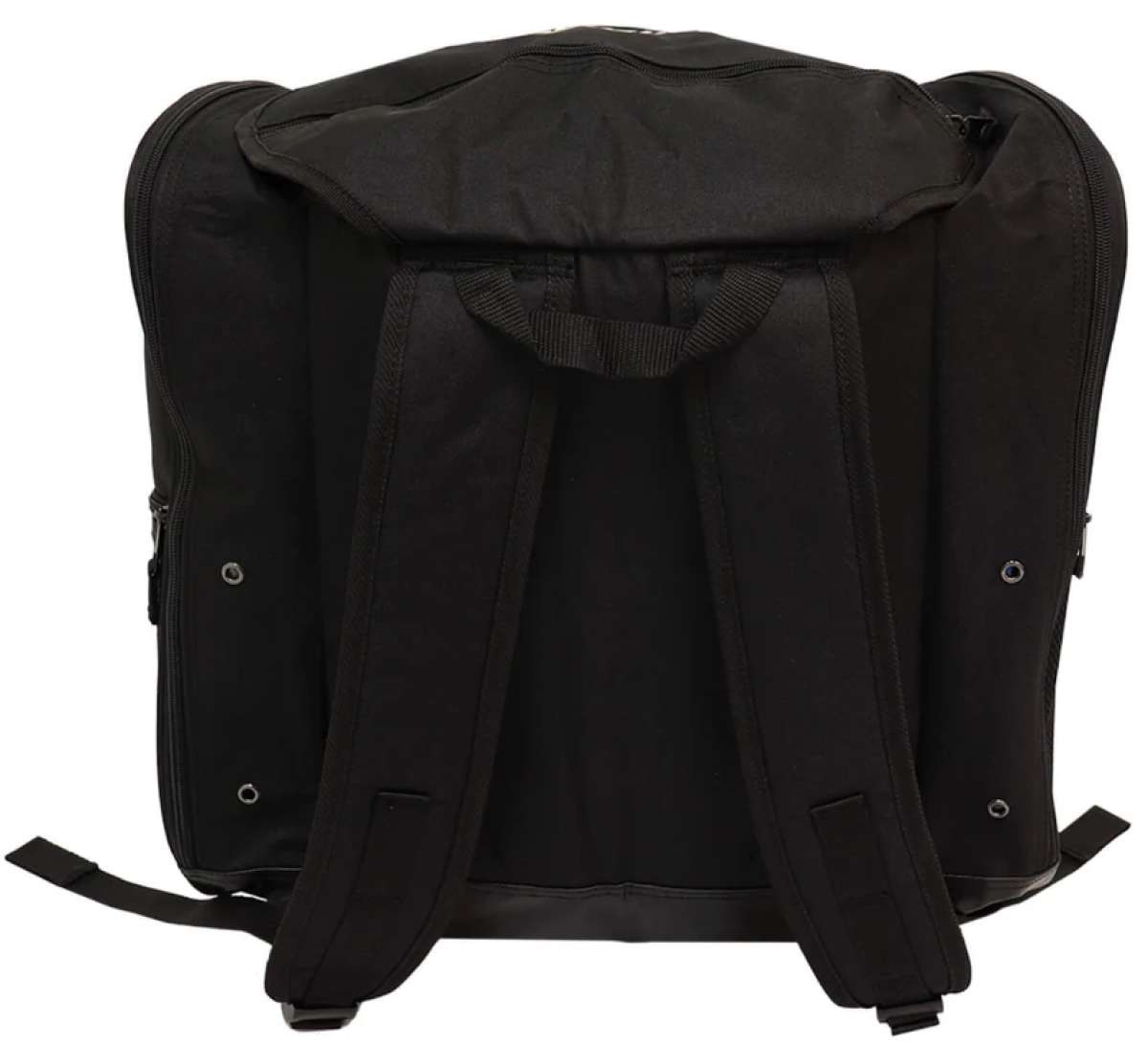 Transpack XTR Boot Bag 2024 - Black boot bag with zippered compartments and a handle on top.