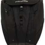 Transpack XTR Boot Bag 2024 - Black boot bag with zippered pockets and a handle on top.