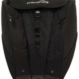 Transpack XTR Boot Bag 2024 - Black boot bag with zippered pockets and a handle on top.