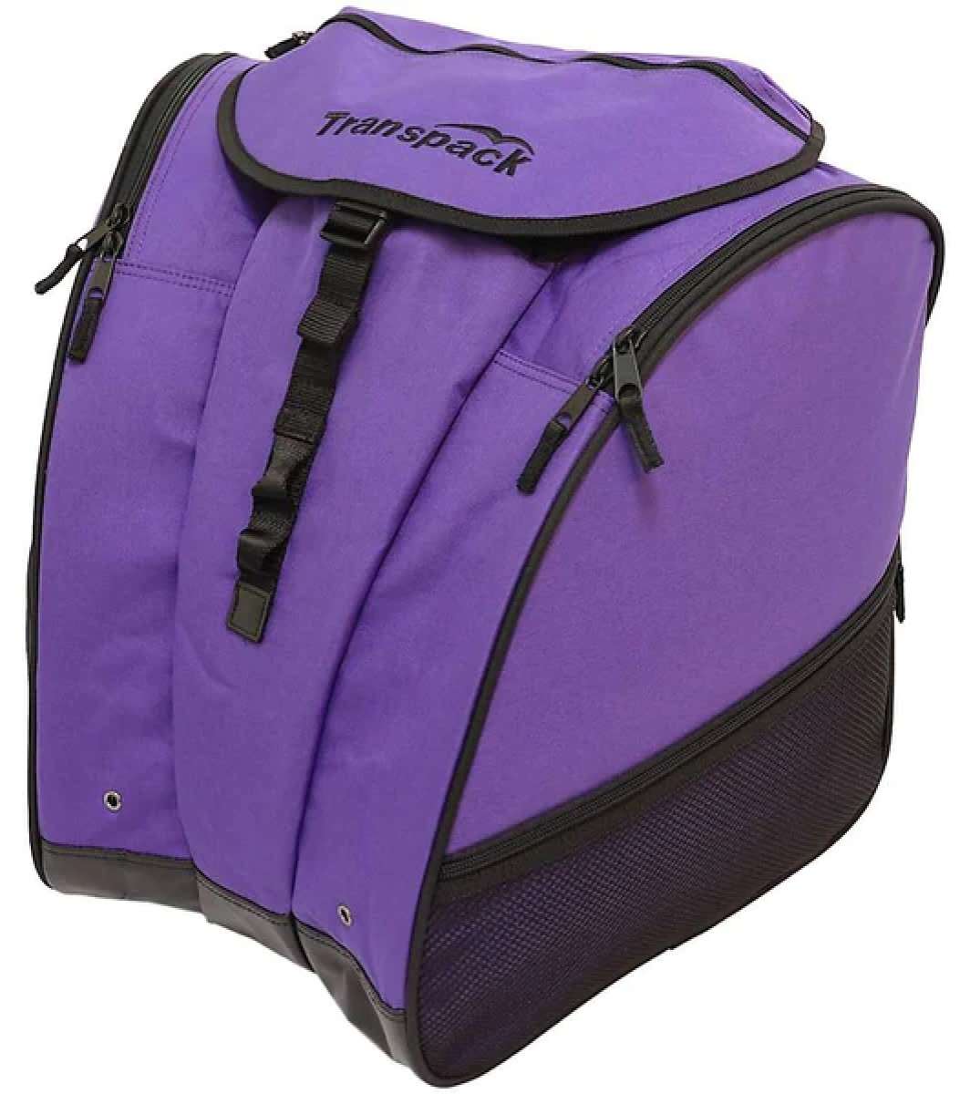 Transpack XTR Boot Bag 2024 - Black boot bag with zippered compartments and a handle on top.