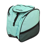 Transpack XTR Boot Bag 2024 - A light blue boot bag with a black zipper and handle, featuring a mesh pocket on the side.