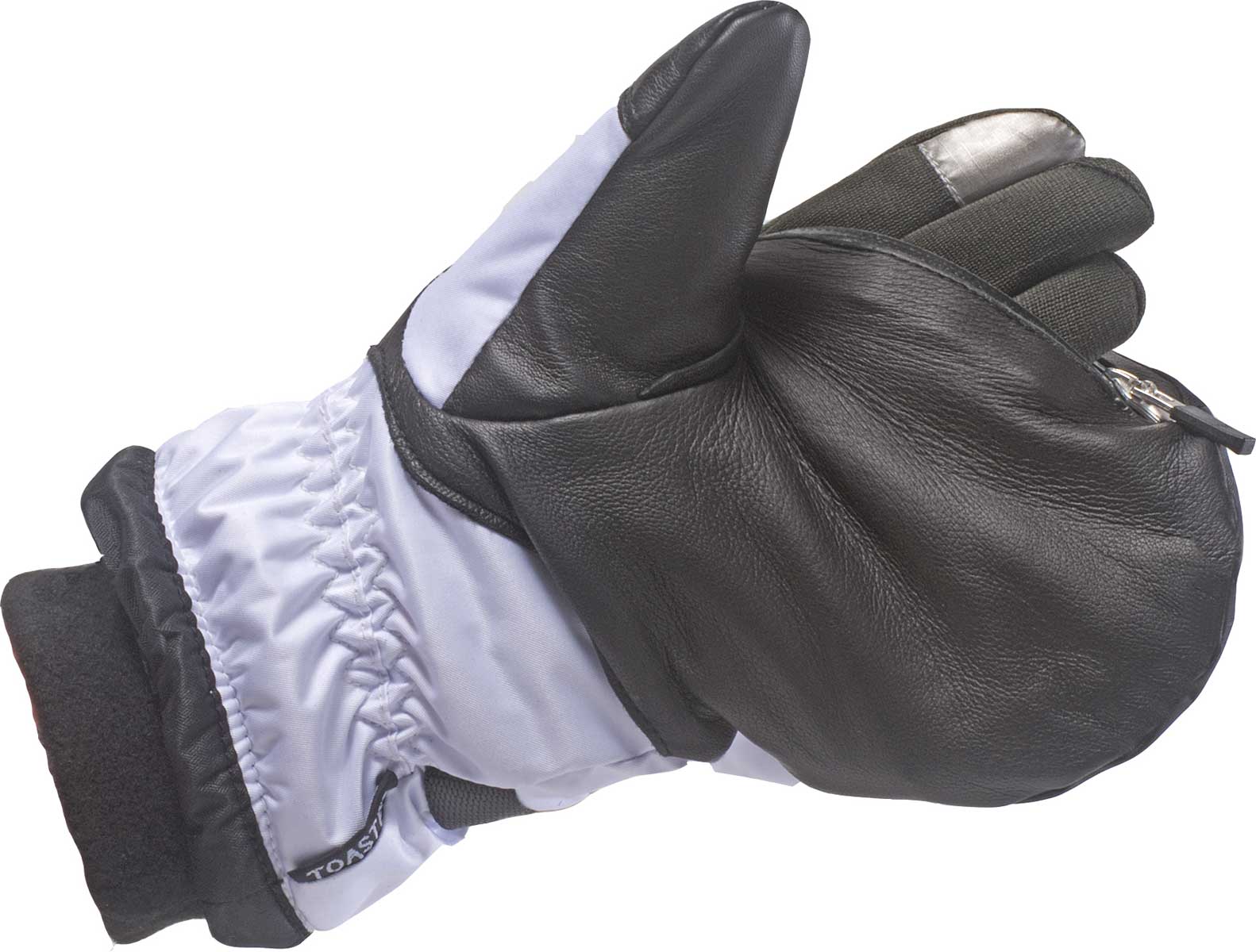 Swany Arctic toaster mitt with leather palm and light cuff lining
