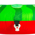 HO Sports Watermelon Inflatable Tube - Green watermelon with green stripes and red bottom, featuring a white logo on top left side.