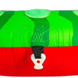 HO Sports Watermelon Inflatable Tube - Green watermelon with green stripes and red bottom, featuring a white logo on top left side.