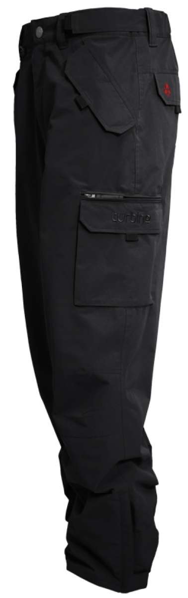 Turbine FDGB Shell Pant 2023 - Black pants with a red logo on the back pocket.