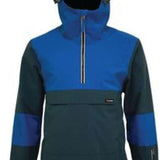 Turbine Baker Insulated Anorak Jacket 2024 - A blue and grey anorak jacket with a hood, featuring a zipper down the front.