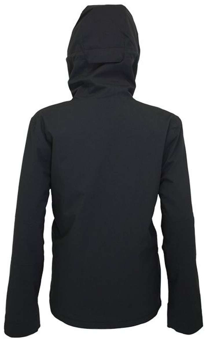 Turbine Baker Insulated Anorak Jacket 2024 - A black jacket with a hood, featuring a zippered front and two side pockets.