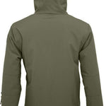 Turbine Baker Insulated Anorak Jacket 2024 - A dark green jacket with a hood, featuring two zippered pockets on either side and a central zipper down the front.