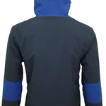Turbine Baker Insulated Anorak Jacket 2024 - A dark gray jacket with a blue hood and accents on the sleeves.