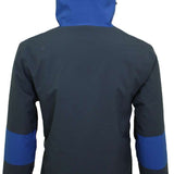 Turbine Baker Insulated Anorak Jacket 2024 - A dark gray jacket with a blue hood and accents on the sleeves.